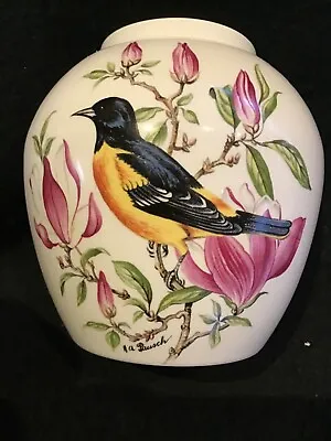 Buy Vintage Bristol Pottery Vase With Henry A. Pausch Bird Decoration. • 9.96£