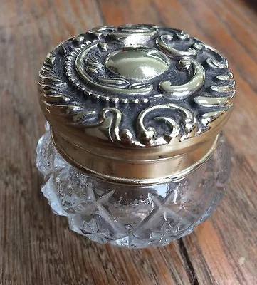 Buy Vintage AVON Cut Glass Trinket Pot With Lid • 18.50£