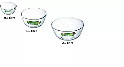 Buy Pyrex® CLASSIC GLASS BOWL, A KITCHEN CLASSIC! In 4 SIZES 0.5L ,1.0L 2.0L & 3.0L • 6.89£