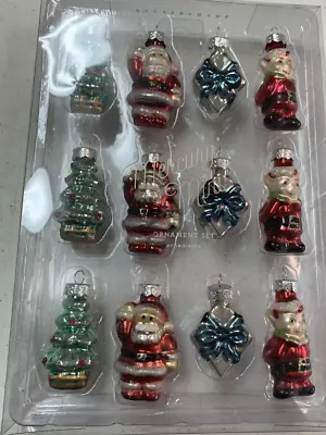 Buy Pottery Barn  Mercury Mini Ornaments, Santa's Workshop-set Of 12-NEW • 23.61£