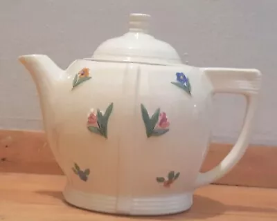 Buy Porcelier Vitreous China Porcelain Teapot Flowers Pattern • 22.58£
