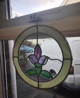Buy Art Deco Stained Leaded Glass Window Hanging • 65£