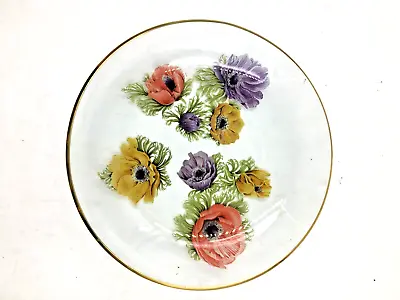 Buy Chance Small Glass Shallow Bowl - 1960s - Anemone Made In England Poppies 6.5  • 12.30£