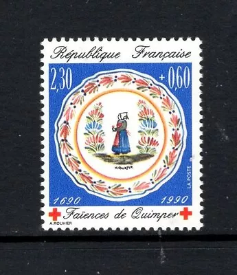 Buy  France 1990 QUIMPER OR BRITTANY WARE FAIENCE PLATE MNH SC B614 • 1.43£