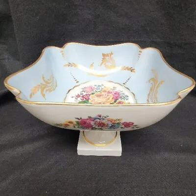 Buy Vintage Limoges France Handpainted Floral Pedestal Bowl Sevres Style Gilded  • 73£
