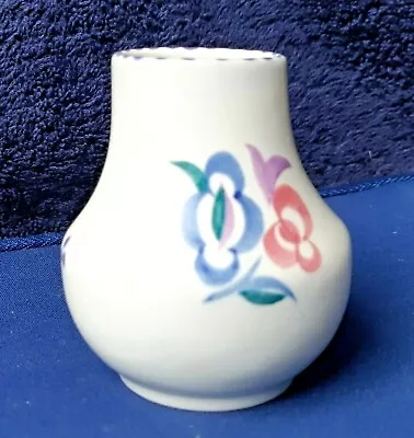 Buy Small Bright Vintage English Poole Pottery Vase, Signed 65 Mm High, Dolphin Mark • 6£