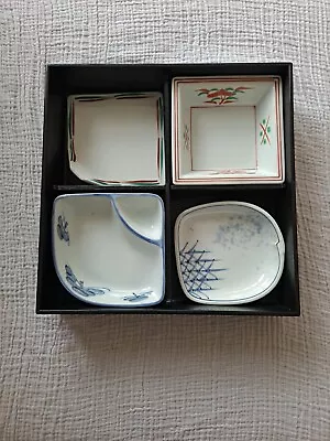 Buy Dessert Plates Dishes China Floral Plates Set 4 Made In Japan Wooden Box Take • 6.90£