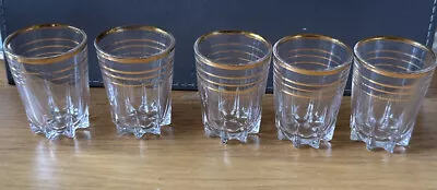 Buy Vintage Small Glassware With Gold Rim… See Photos For Detail & Condition • 4.99£