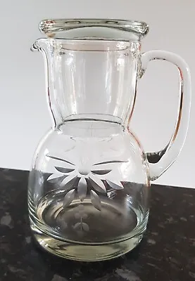 Buy Vintage Cut Glass Water Jug And Glass • 4£