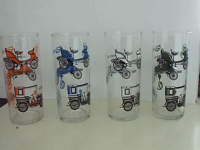Buy Vintage Hand Painted Glass With Vintage Cars • 5£