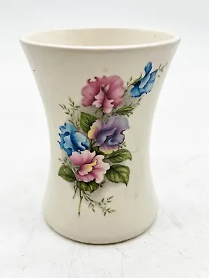 Buy Vintage Purbeck Poole Bid Vase Floral Pattern Made In England • 22.99£