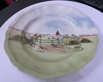 Buy Royal Doulton D6326 Series Ware Simpson Hunting Scene Posts & Rails Plate • 25£