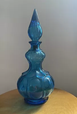 Buy Vintage Blue Empoli Glass Bottle  • 40£