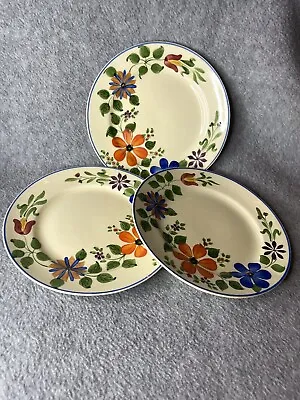 Buy Adams Royal Ivory Titian Ware Hand Painted Plates X 3 • 9.99£