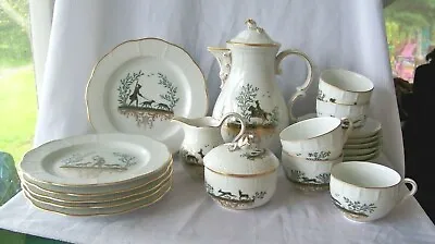 Buy Early 20th Century 20 Pc Dresden Porcelain Luncheon Set W HP Hunting Scenes • 414.90£