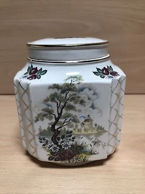 Buy Sadler Lidded Square Ginger Jar Vintage - Tree & Floral Pattern Made In England • 4.99£