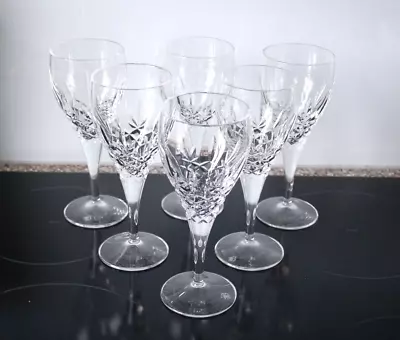 Buy SIX ROYAL DOULTON DORCHESTER WINE GLASSES 19 Cms TALL • 45£