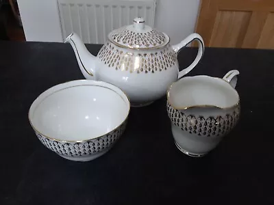Buy Duchess Bone China Raindrops Tea Pot, Milk And Sugar • 25£