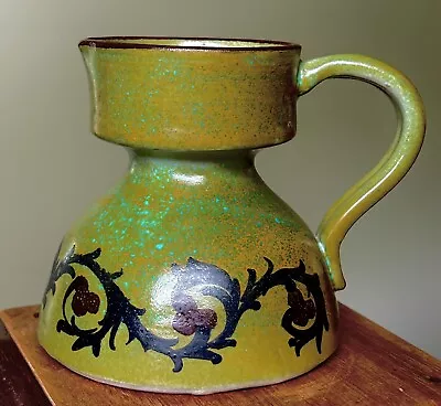 Buy MCM Italian Pottery Hand Painted Vase / Pitcher 3.75” Tall Signed CC Italy • 24.89£