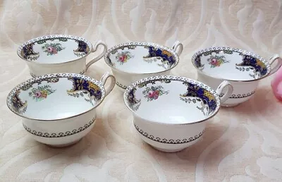 Buy Antique Kenmare Fenton Blue China Cups X 5 NO SAUCERS • 20£