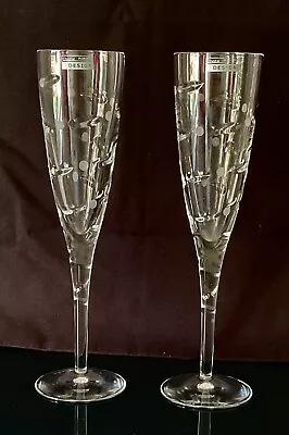 Buy Design 24% Lead Crystal Champagne Flutes X 2 • 16.99£