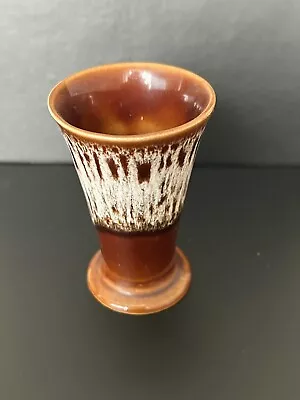 Buy Vintage Honiton Pottery Devon Vase Honeycomb Glaze - 9cm Tall - Immaculate P133 • 7£
