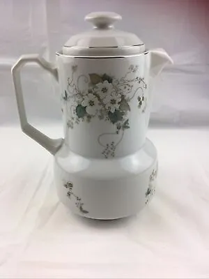 Buy Vintage Porcelana Real Brasil 2 Pint Coffee Pot - White Blossom By Ingrid S Lara • 7£
