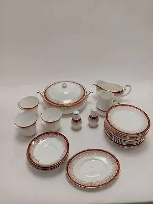 Buy  Royal Grafton Majestic Red Set Fine Bone China Pre Owned Good Condition • 9.99£
