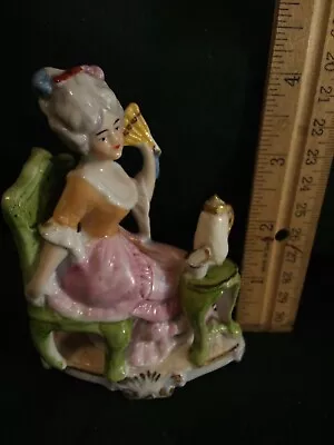 Buy Antique German Figurine Grafenthal Dollhouse Chair Seated Lady Tea  Porcelain • 36.90£