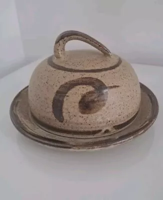 Buy Studio Pottery Butter Or Small Cheese Dish Dome Marked Curlew Pottery Otley  • 20£