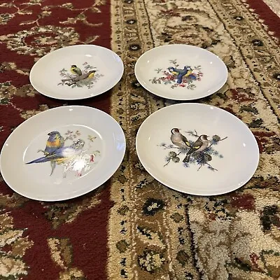 Buy Kaiser Bavarian Vogel Set Of 4 Bird Plates 7.5” West Germany - Beautiful!! • 9.50£