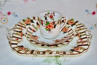 Buy Superb 1910 Staffordshire Duchess English Bone China Tea Set Trio Cup Plate • 30£