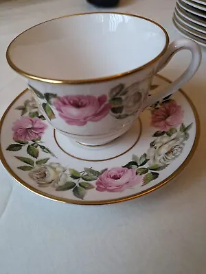Buy Royal Worcester Royal Garden Elgar Tea Cup And Saucer X 4 • 39.99£
