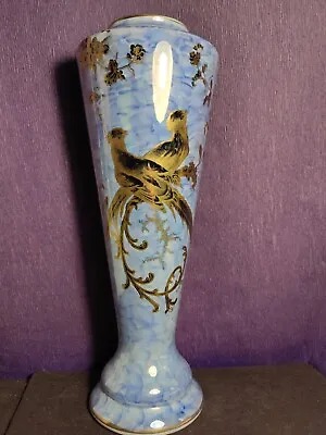Buy Large George Jones & Sons Crescent China Vase With Birds  12.5  32cm. • 80£