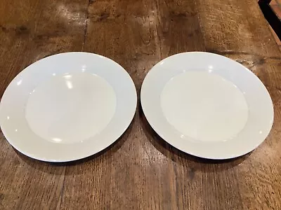 Buy MARKS AND SPENCER M&S ANDANTE RIM 2 X DINNER PLATES 28cm VGC • 7£