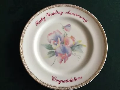 Buy Aynsley Ruby Wedding Anniversary- Little Sweetheart Plate • 4.99£