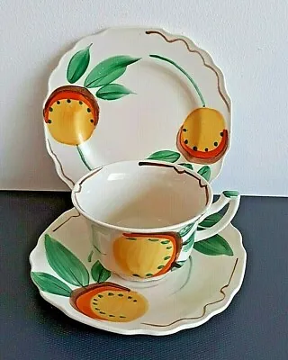 Buy Art Deco Hand Painted Myott Son & Co Trio - Cup Saucer Plate • 16.95£