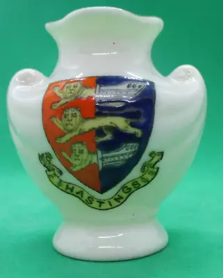 Buy Hastings Crest Ware Vase Arcadian China • 2.99£