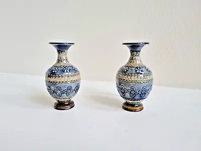 Buy Rare Antique Doulton Lambeth 5880 Vase Pair • 45£