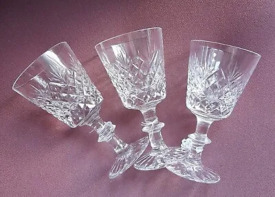 Buy Royal Brierley Crystal. Set Of Three 5¼” Wine Glasses. Stirling Pattern • 19.95£