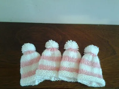 Buy Hand Knitted Egg Cosy/cosies  Hats In Cornishware Stripe Design. • 4.99£