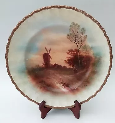 Buy Vintage Lithocraft Art Ware Decorative Plate Windmill Country Scene 25.5cm Dia • 10.99£
