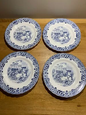 Buy 4 Tuscan Fine Bone China Blue & White Side Plate • 8£