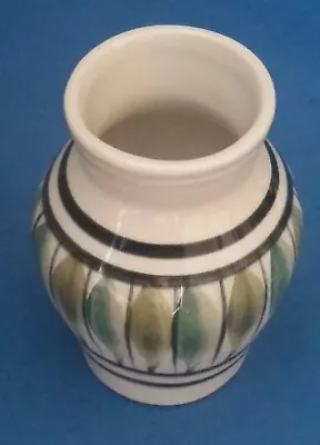 Buy Vintage JERSEY POTTERY Abstract Pattern Green, Brown And Black Miniature Vase • 1.99£