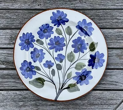 Buy Lovely Blue Flower Vintage Hand Painted Ceramic Spanish Decorative Wall Plate • 9.99£