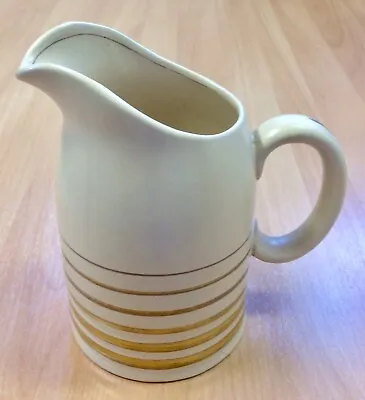 Buy Gray’s Pottery Vintage Cream And Gold Ringed Jug 7” • 20£