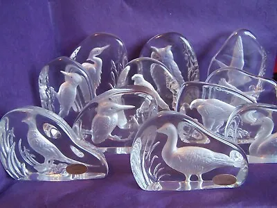 Buy Joblot 11 Wedgwood Crystal Glass Bird Paperweights. Owl, Heron, Eagle, Duck, Etc • 44.99£