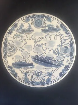 Buy RARE Royal Goedwaagen Blue Delft Holland America Shipping Line MILLENIUM Plate  • 24.99£