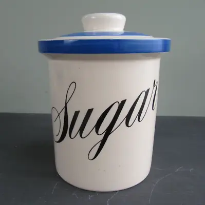 Buy T.G. Green Blue & White Cornish Ware Sugar Jar Container  1950's Sonoma • 28£