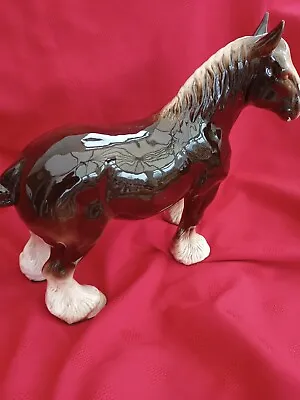 Buy Vintage Shires Cart Horse Freestanding Check Pics Odd Mark On Face Great Glaze • 2.99£